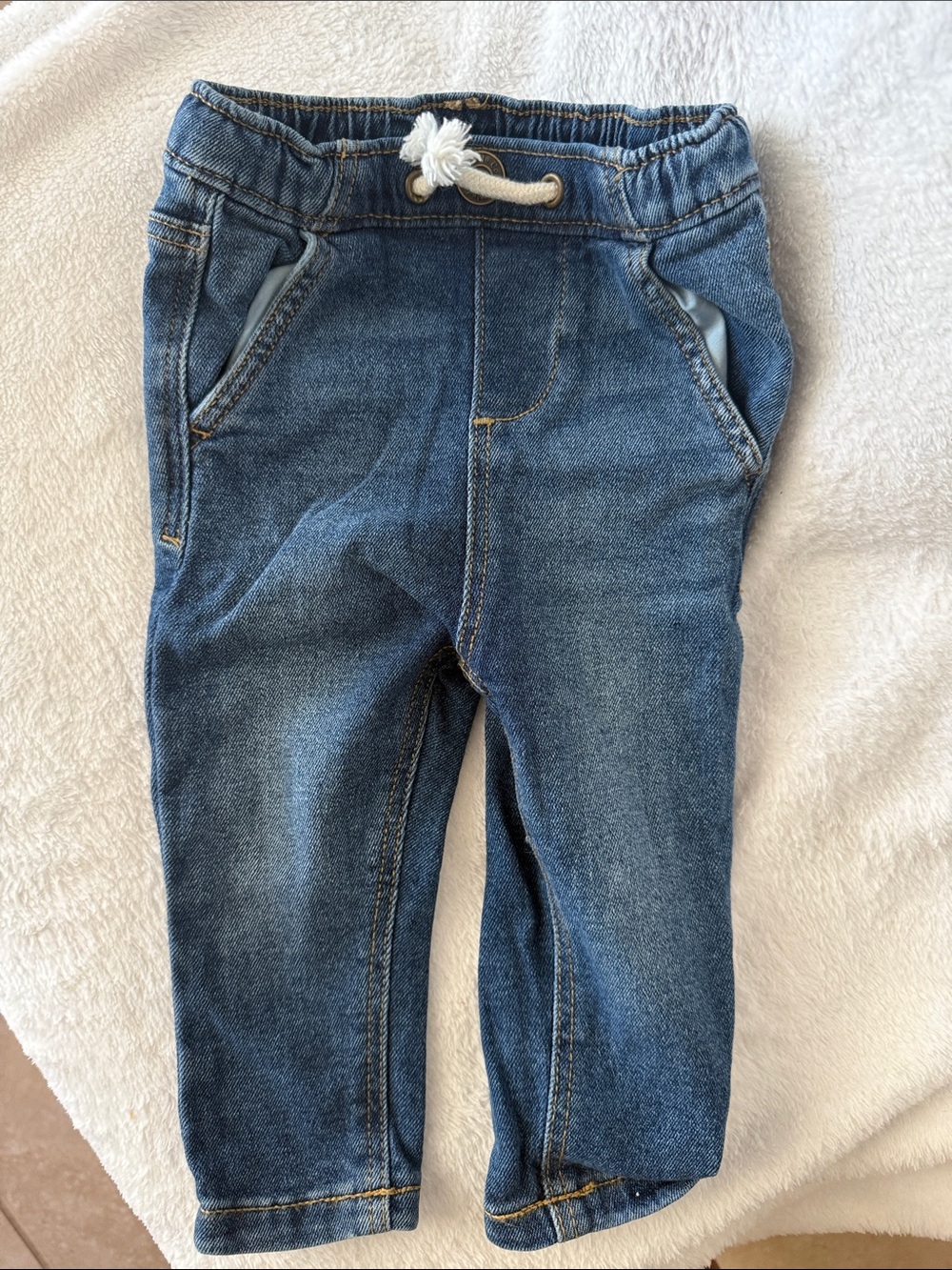 LC Lauren Conrad Dark Blue Kids Denim Jogger Pants with Drawstring